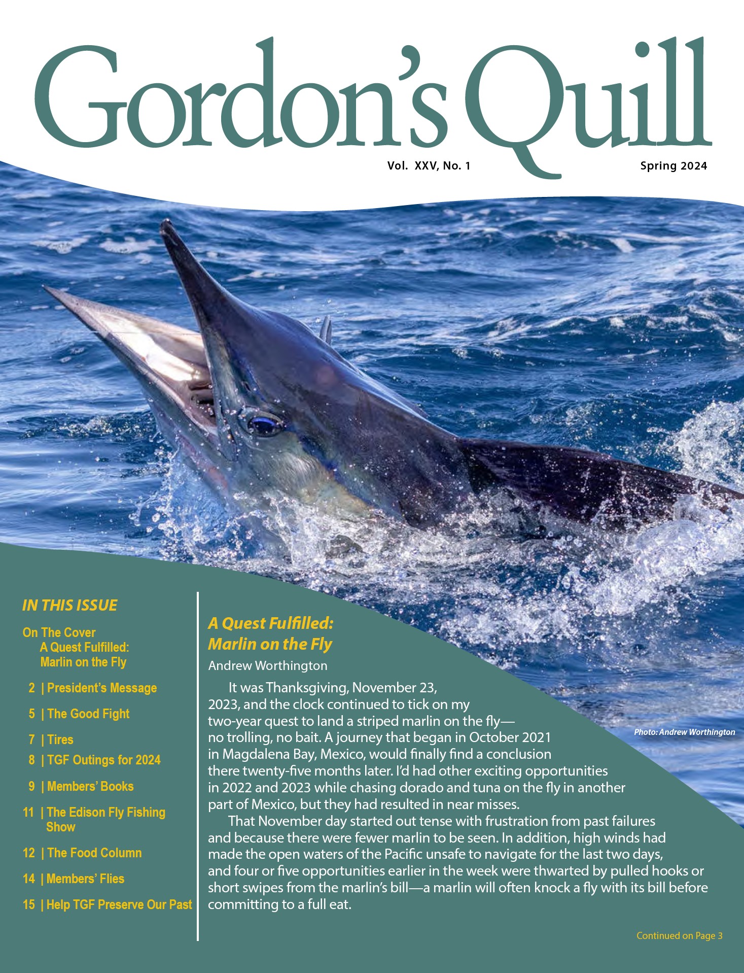 Gordon's Quill Magazine - Spring 2024 Cover
