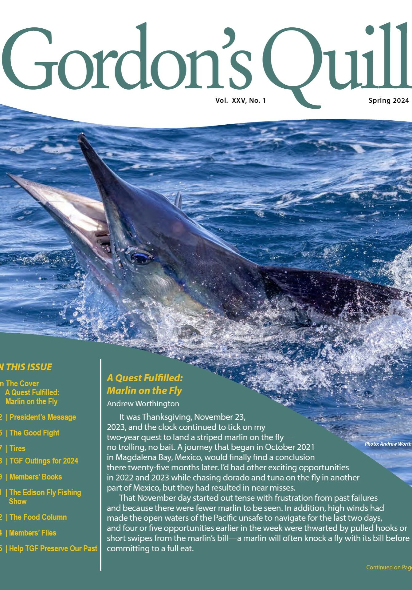 Gordon's Quill Magazine - Spring 2024 Cover